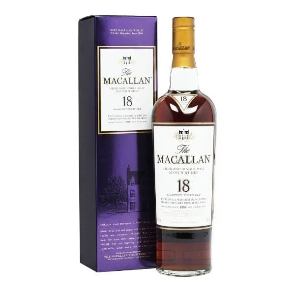 The Macallan 18 Years Old Sherry Oak 1988 Vintage 70cl | 43% – Le
